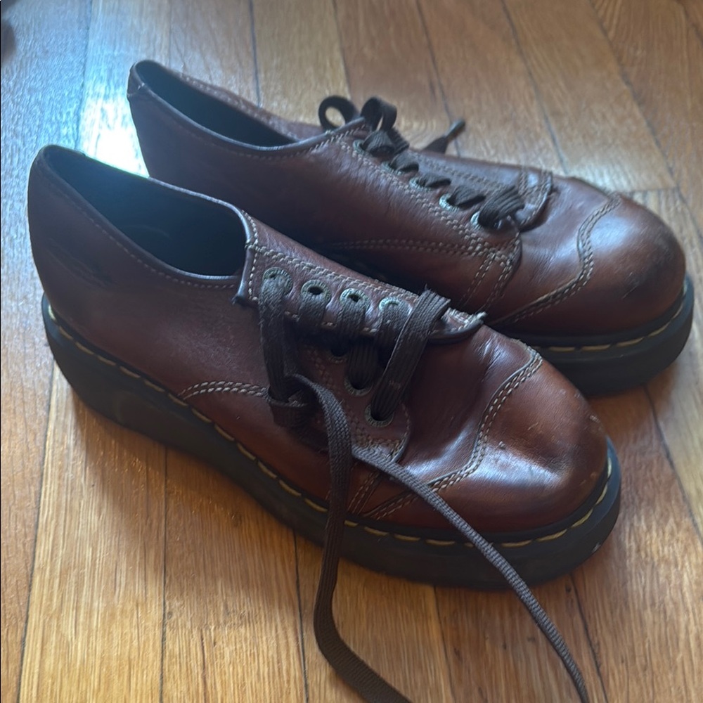 Classic Brown Leather Dr. Martens Shoes